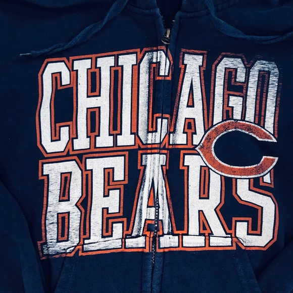 Chicago Bears NFL Football Full-Zip Hooded Jacket - Picture 2 of 4